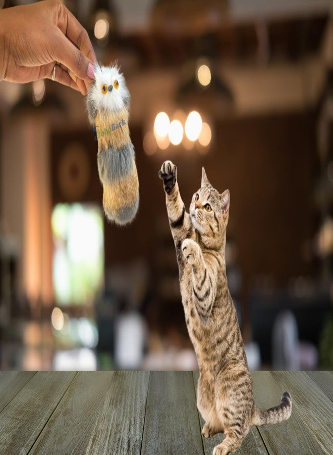 BohoBark cat & Dog Toys mice Toys Interactive Toys for Dogs Pack of 2 (Brown, Fur Toys) - Image 3